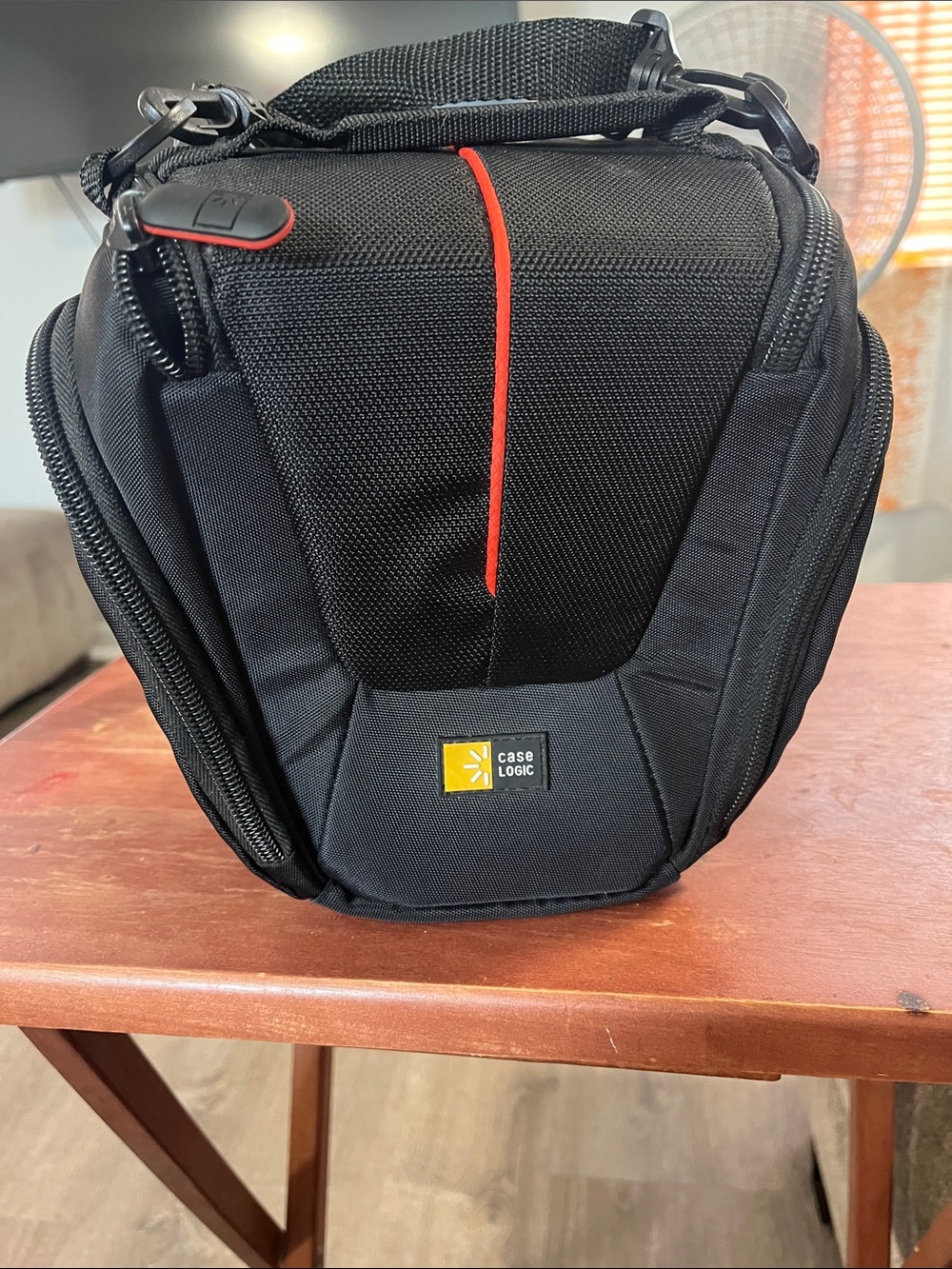 Case Logic Black Camera Bag with Red Accent with shoulder strap